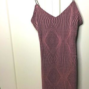 Shimmery Pink Mini Bodycon Dress